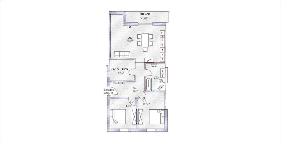 Etagenwohnung Eging am See - 4 Zimmer, 102 m&sup2;, 830&euro; | Angebot:27543883